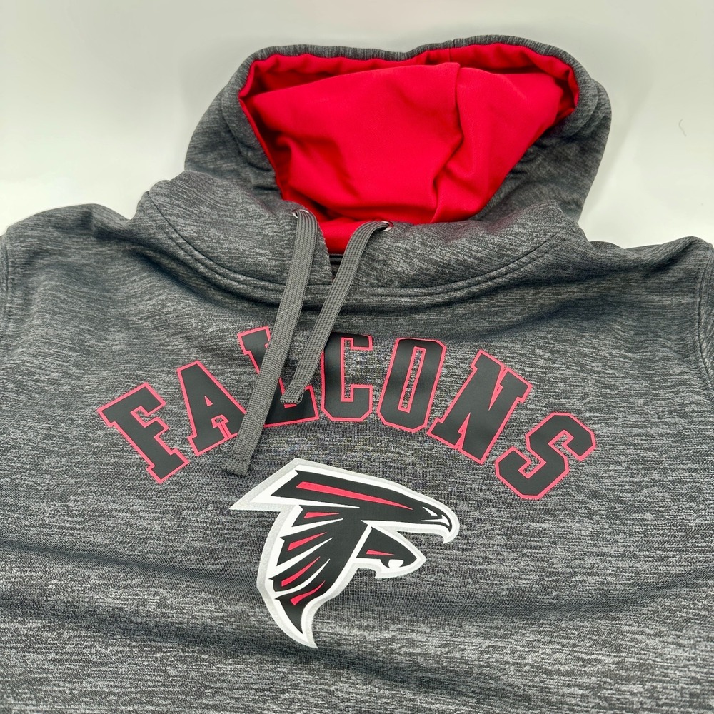 NFL Pro Line Fanatics Atlanta Falcons Black & Red Pullover Hoodie Size Medium - Picture 4 of 7